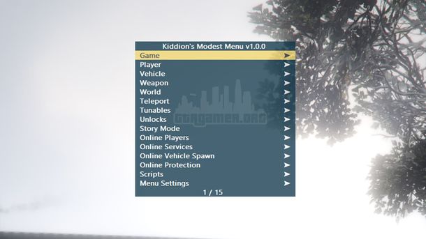 Kiddion's Modest External Menu v1.0.0 для GTA Online 1.68
