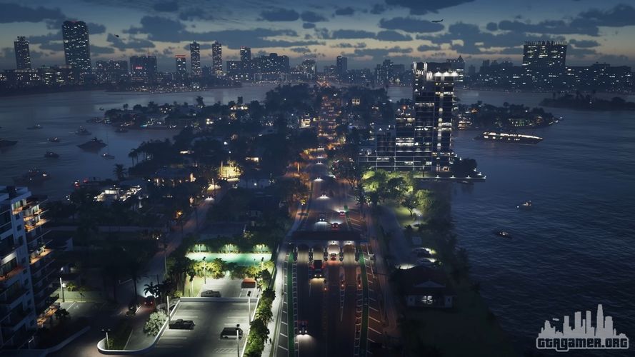Нічне місто Vice City в GTA 6