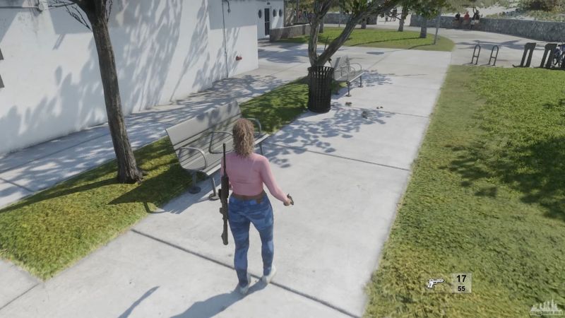 Люсия в парке Vice City, скриaншот из утечки GTA 6